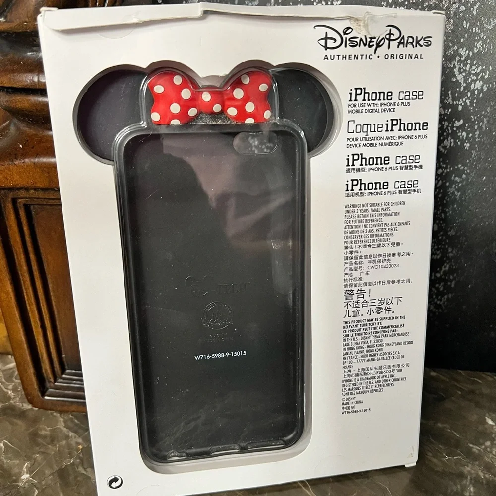 Disney D-Tech iPhone 6 Plus Case - Minnie Mouse - Black and Red with Polka Dots